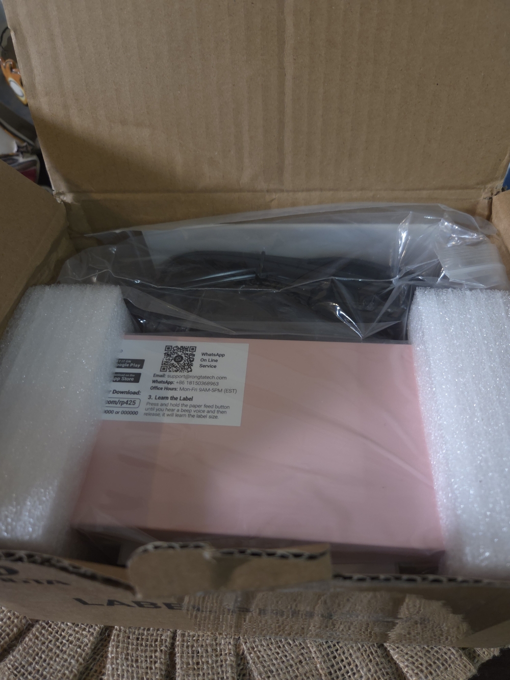 NIB Rongta Label Printer - PINK - Picture 3 of 3